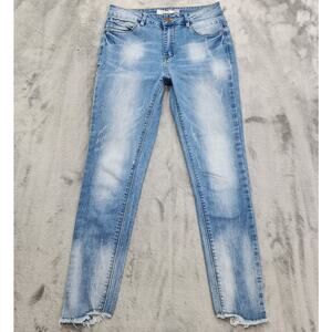 Colture of Life COL1972 Jeans Womens 28 Blue Distressed Mid Rise Skinny Ankle